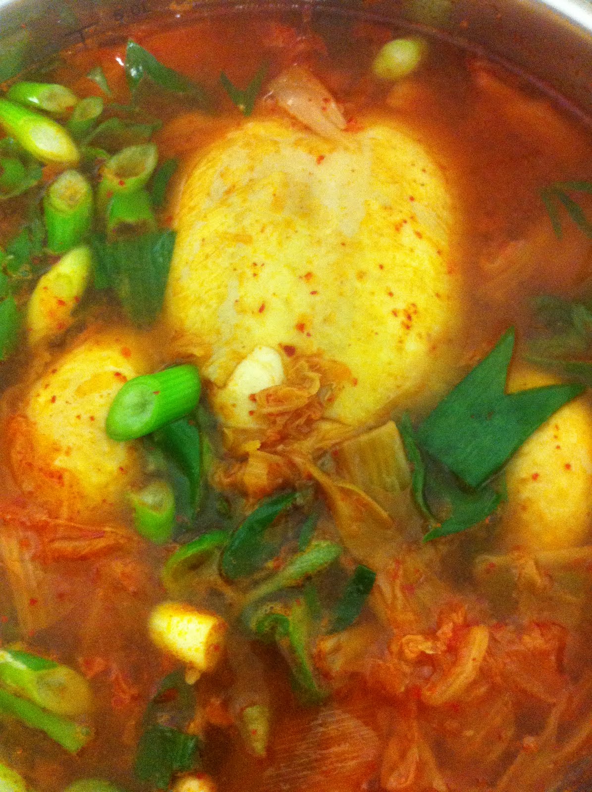 Homemade Cuisine Kimchi chicken soup