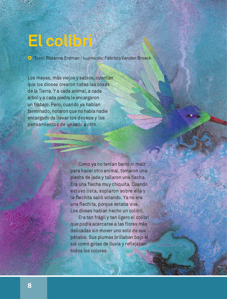 El colibrí - Español Lecturas 4to 2014-2015