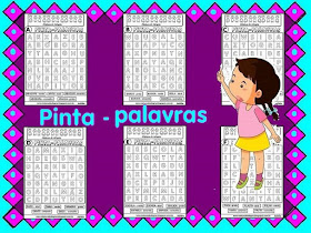 Alfabetização pinta-palavras