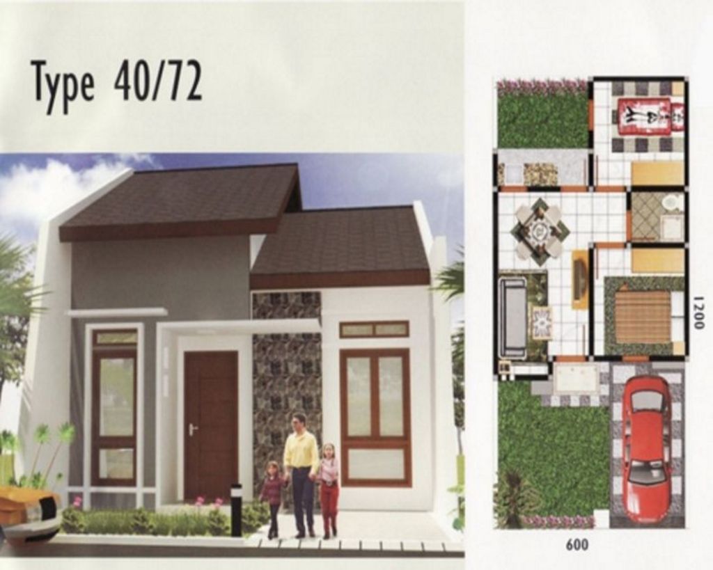 Contoh Denah Rumah Type 40 Terkini ZONABUZZ Contoh Denah Rumah Type 40 Terkini ZONABUZZ