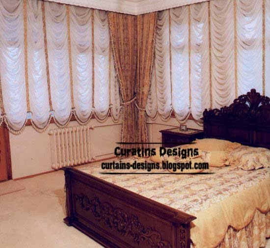 French curtains and French shades for bedroom windows