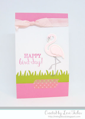 Happy Bird-Day card-designed by Lori Tecler/Inking Aloud-stamps and dies from Reverse Confetti