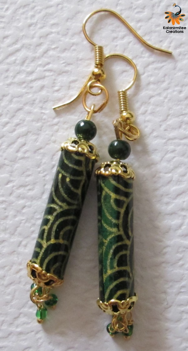 Paper Bead Earrings Kalanirmitee Creations