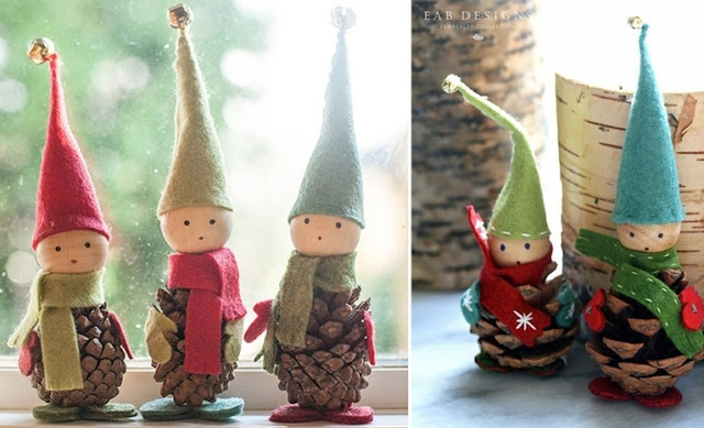 imagem via: Pinterest Decoração de natal com pinhas