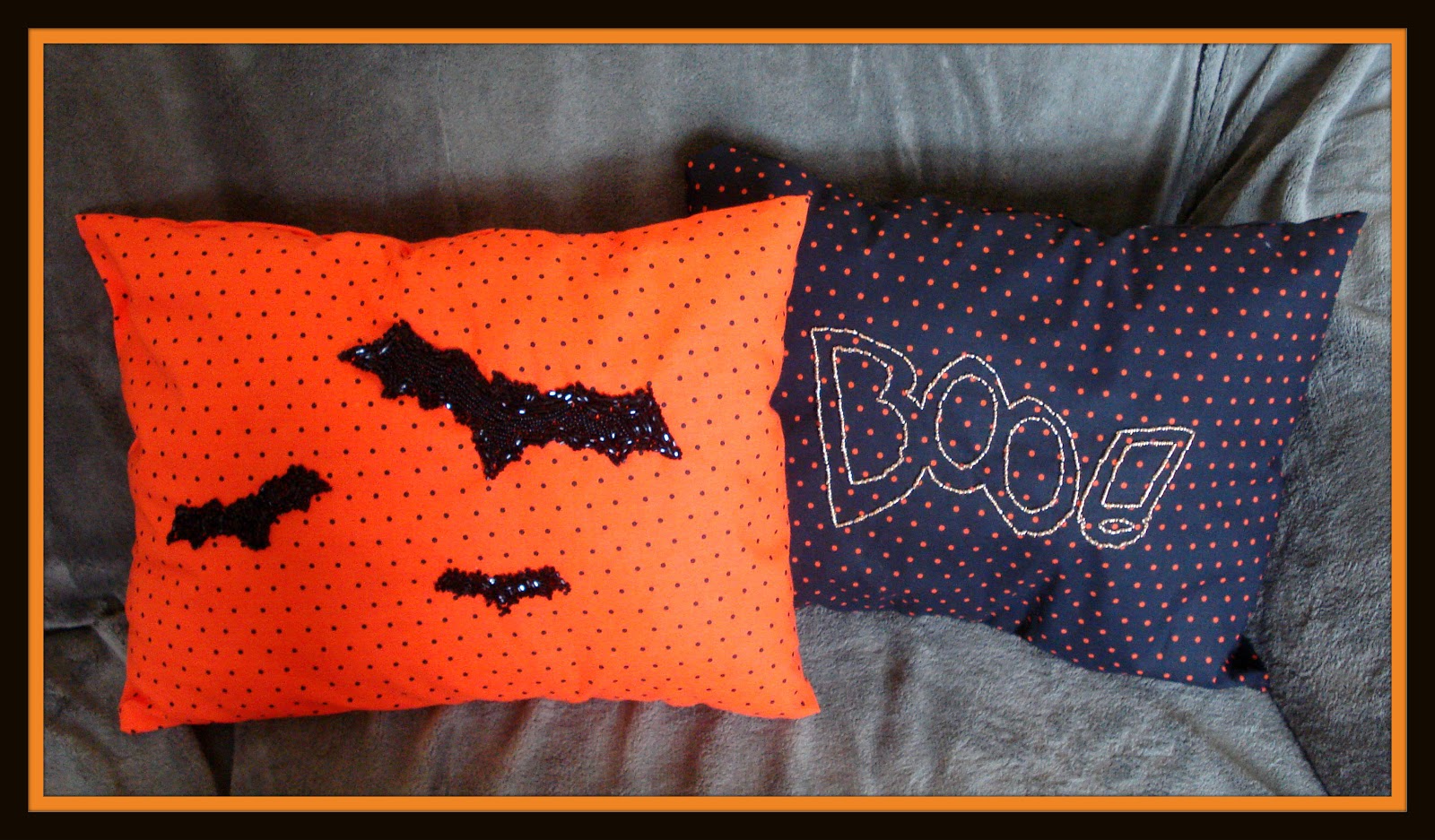 Potlucks on the Porch Beaded Halloween Pillows