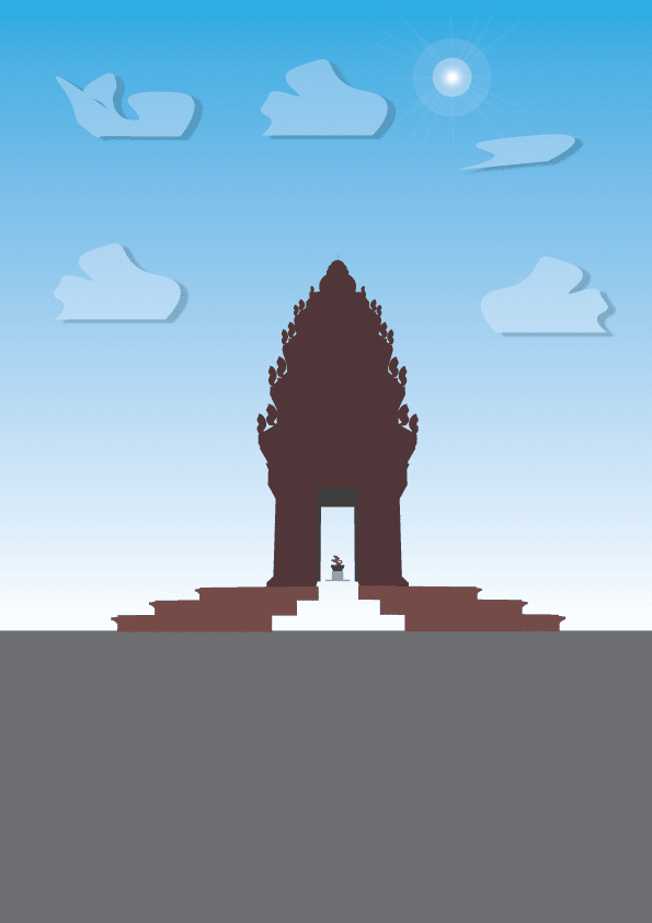 Independence Monument (Cambodia) | draw in adobe illustrator