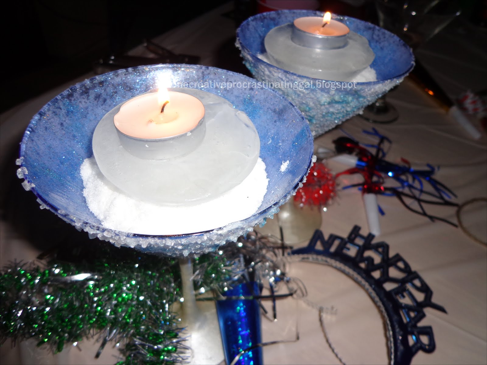 Consider Me Inspired Fire and Ice Winter Themed Centerpiece