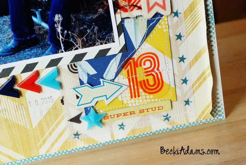 how to scrapbook using triangles by @jbckadams #scrapbooking #layout #scrapbook #papercrafting