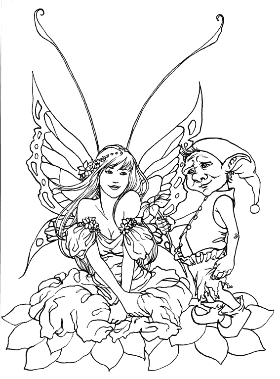 fairies and pixies coloring pages - photo #32