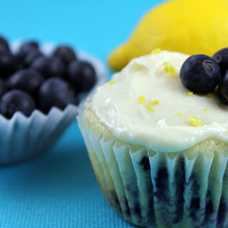 Lemon-Scented Blueberry Cupcakes