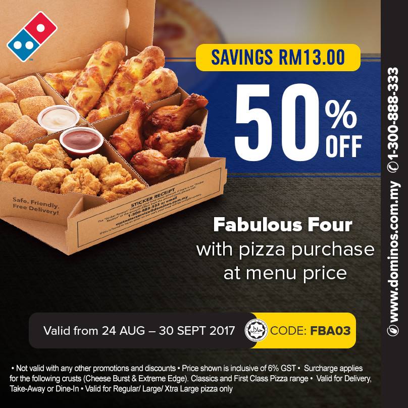 Domino's menu coupons