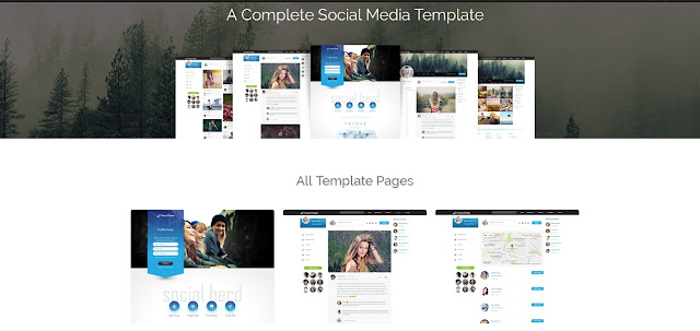 Social Network Theme For Blogger