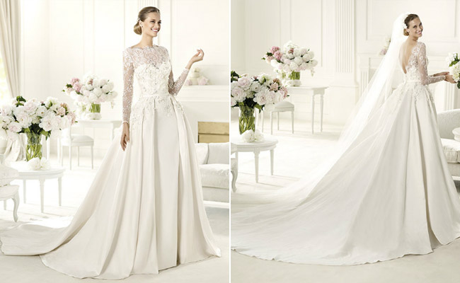 gaun pengantin modern lace