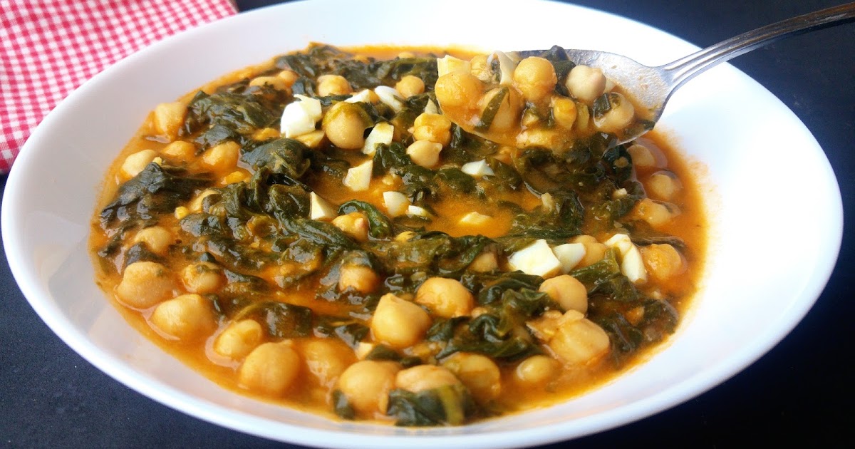 El menú de mi cocina Garbanzos con espinacas