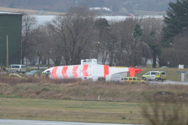 Norwegian AW101 helicopter rolls accident