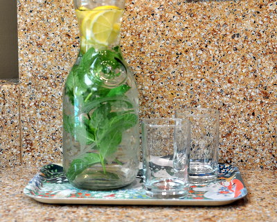 Water Tray On the Counter, One of Ten Things I Love About Our New Kitchen ♥ KitchenParade.com. Surprisingly, seven don't require a remodeling budget or construction dust.