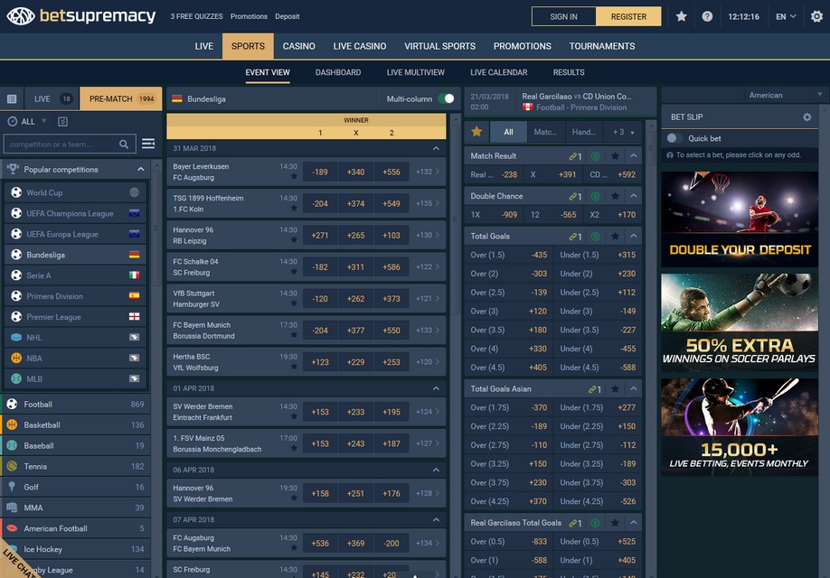 BetSupremacy Screen