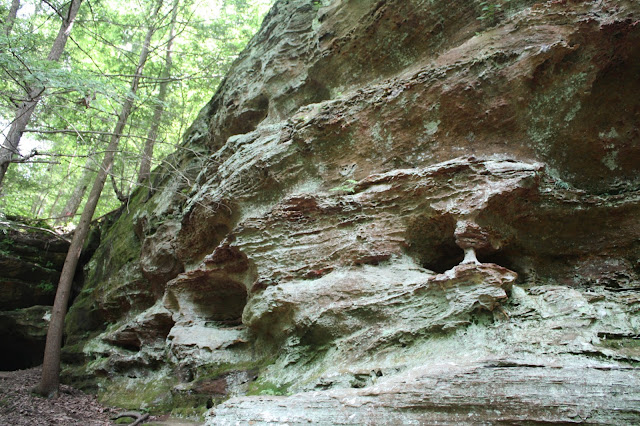 Stunning rock cutouts at the Rock House in the Hocking Hills of Ohio