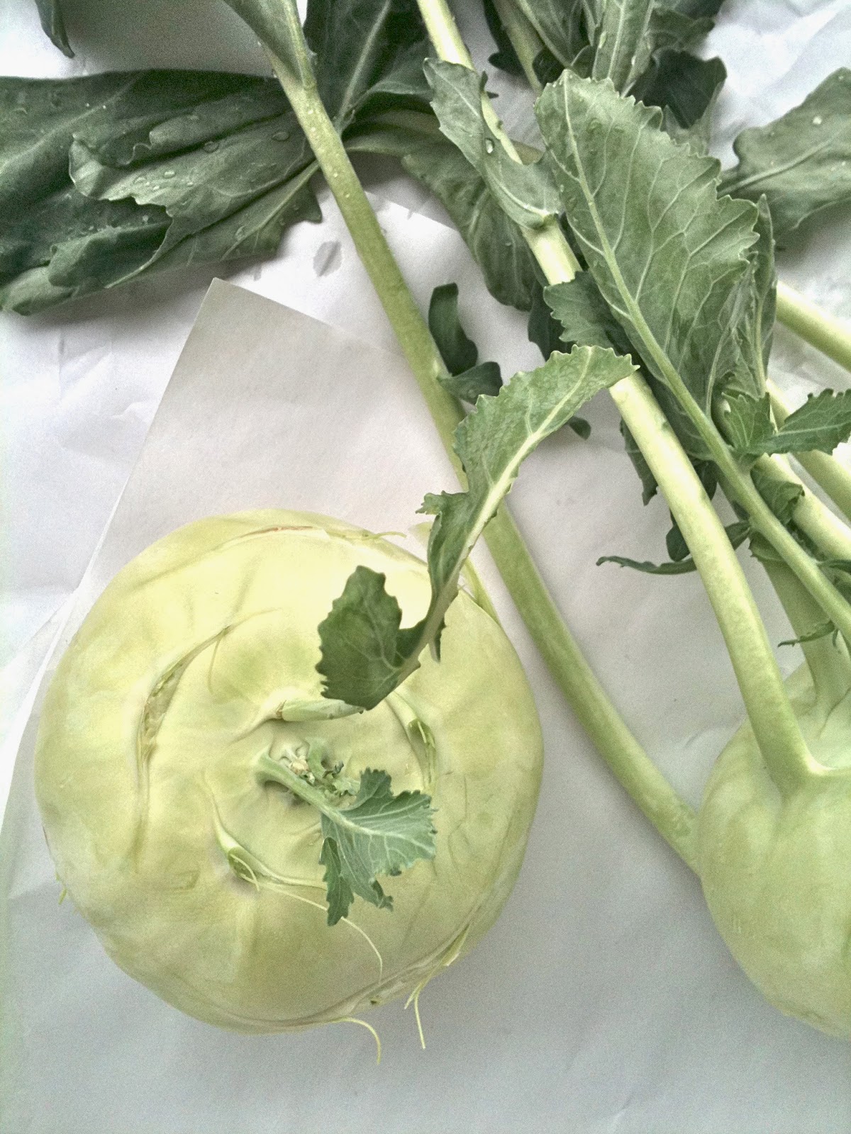 Raw Kohlrabi Pasta with Lemon Balm Pesto