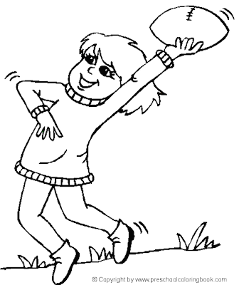 Football Player of Sports Coloring Pages 
