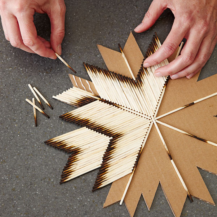 Susan Marie DIY Art Tutorial MatchStick Shield