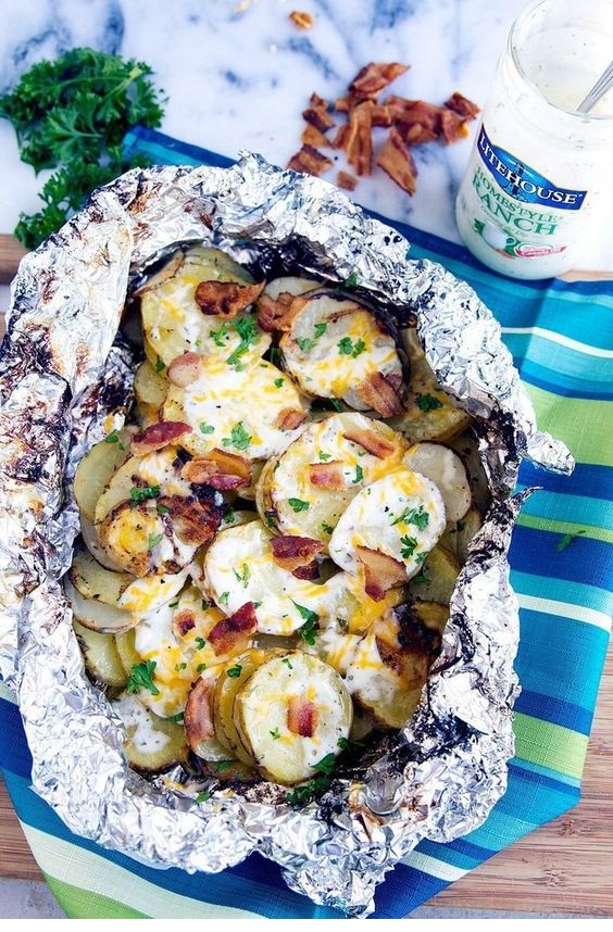 Bacon Ranch Grilled Potatoes