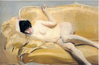 JOAQUÍN SOROLLA Desnudo en el diván amarillo 1912