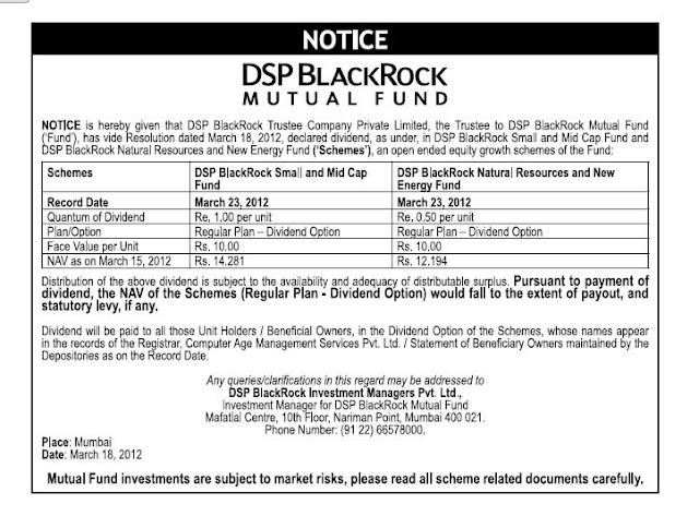 Dsp Blackrock Natural Resources And New Energy Fund Growth Investing Can be Interesting & Financial Awareness: Dividend in DSP