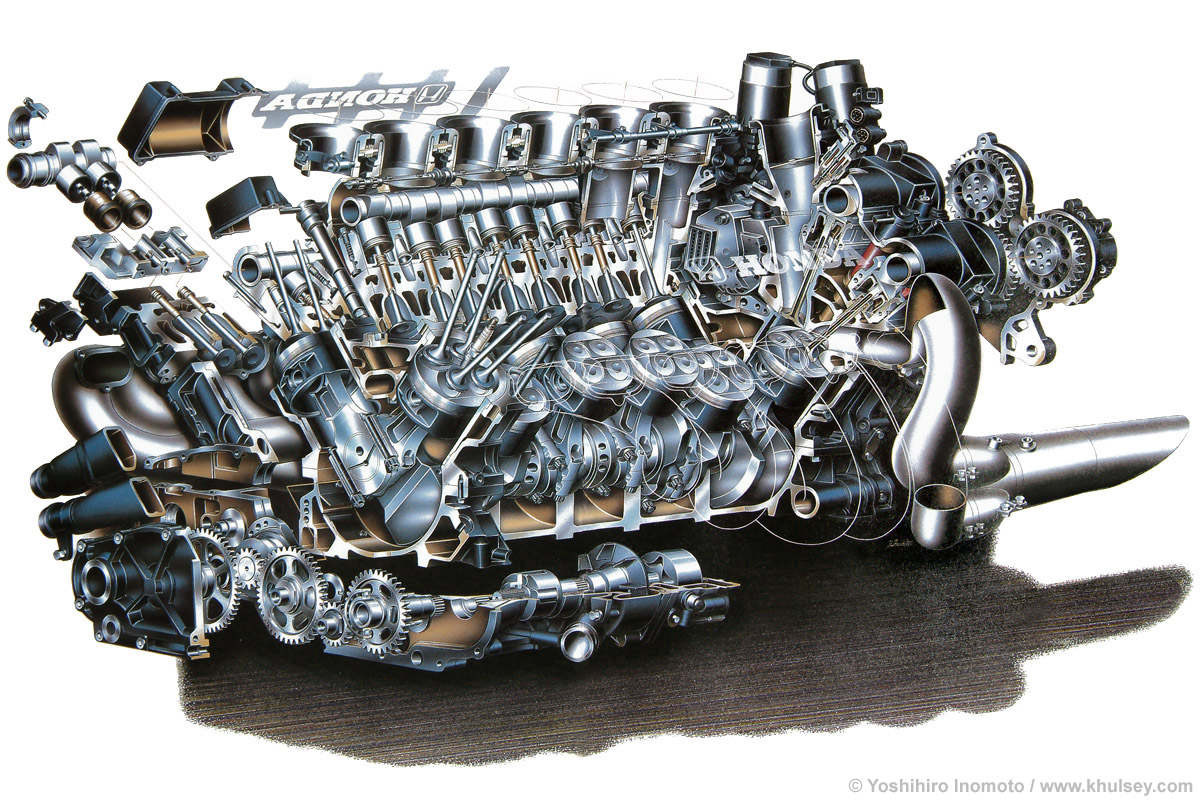 Honda formula 1 racing engines