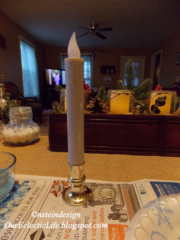 Our Eclectic Life How to soften LED candles and some Cristmas