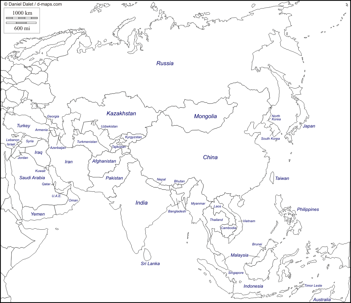MAPA d'Asia