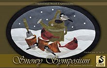 Snowy Symposium Wool Applique 16" x 24"
