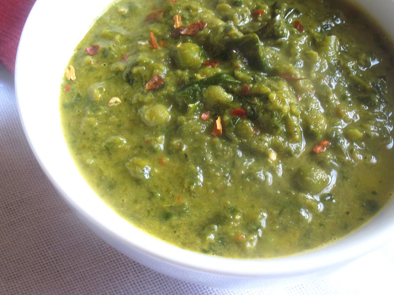 Creamy Green Pea and Collard Greens Soup Lisa's Kitchen Vegetarian