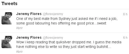 Por su parte Jeremy Flores decía en su cuenta de Twitter: