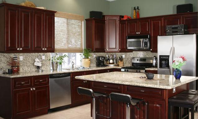 Cherry Cabinets Countertop Photos