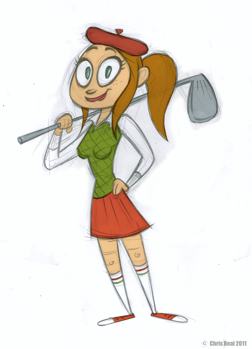clipart girl golfer - photo #34
