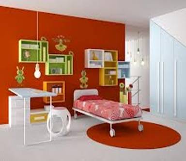 Habitaciones para niños color naranja - Ideas para decorar dormitorios