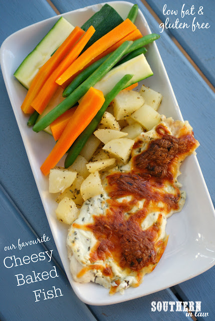 Our Favourite Healthy Cheesy Baked Fish Recipe - low fat, gluten free, high protein, healthy, egg free, clean eating, healthy dinner recipes, greek yogurt