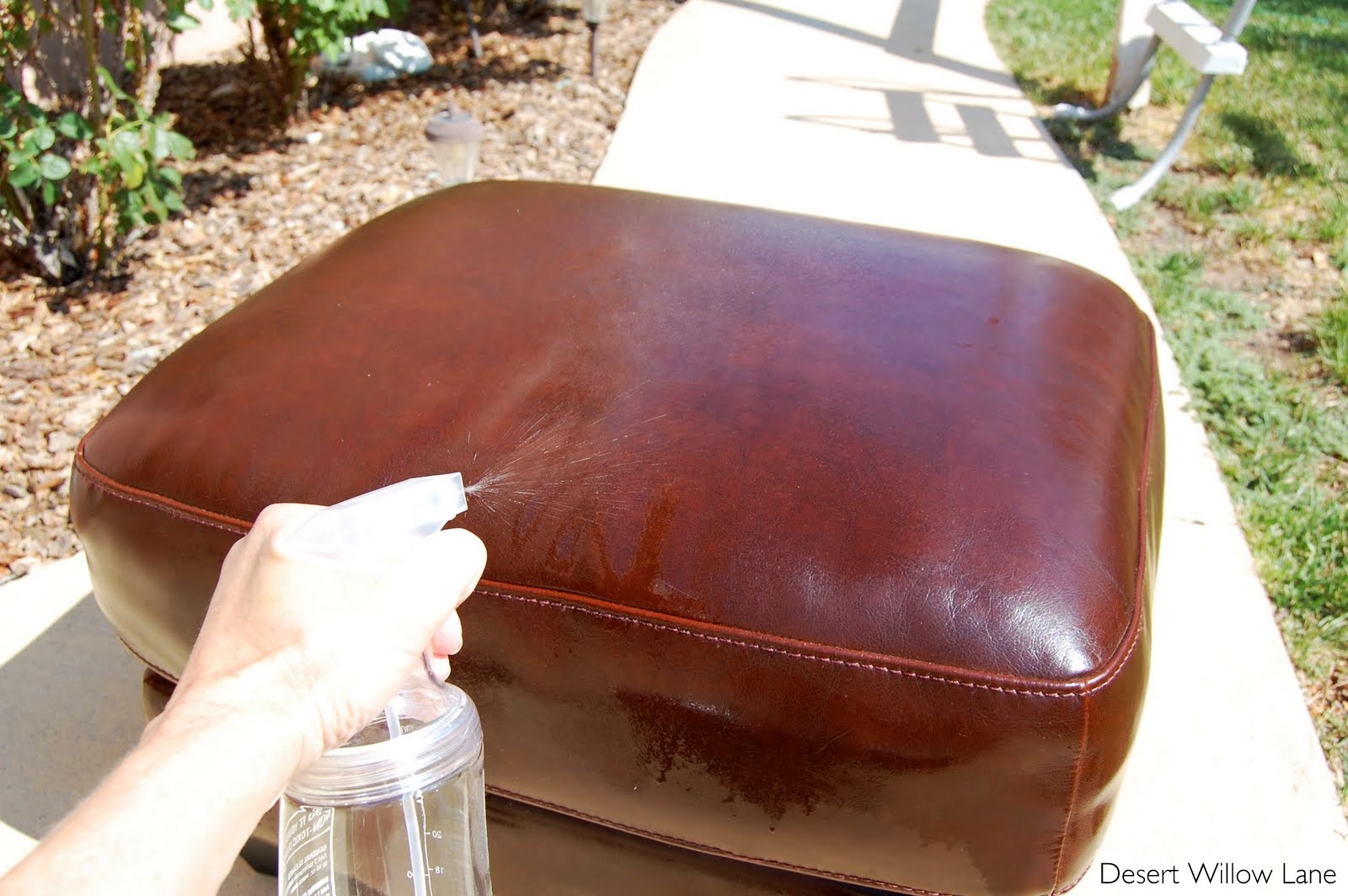Distressing New Leather Furniture {DIY} / Desert Willow Lane