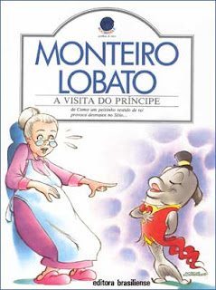 A visita do Príncipe A visita do Príncipe. Monteiro Lobato. Editora Brasiliense. Coleção Rocambole. Adaptação. Moacir Rodrigues. Reinações de Narizinho. Capas de Livros. Book Cover. 1991.