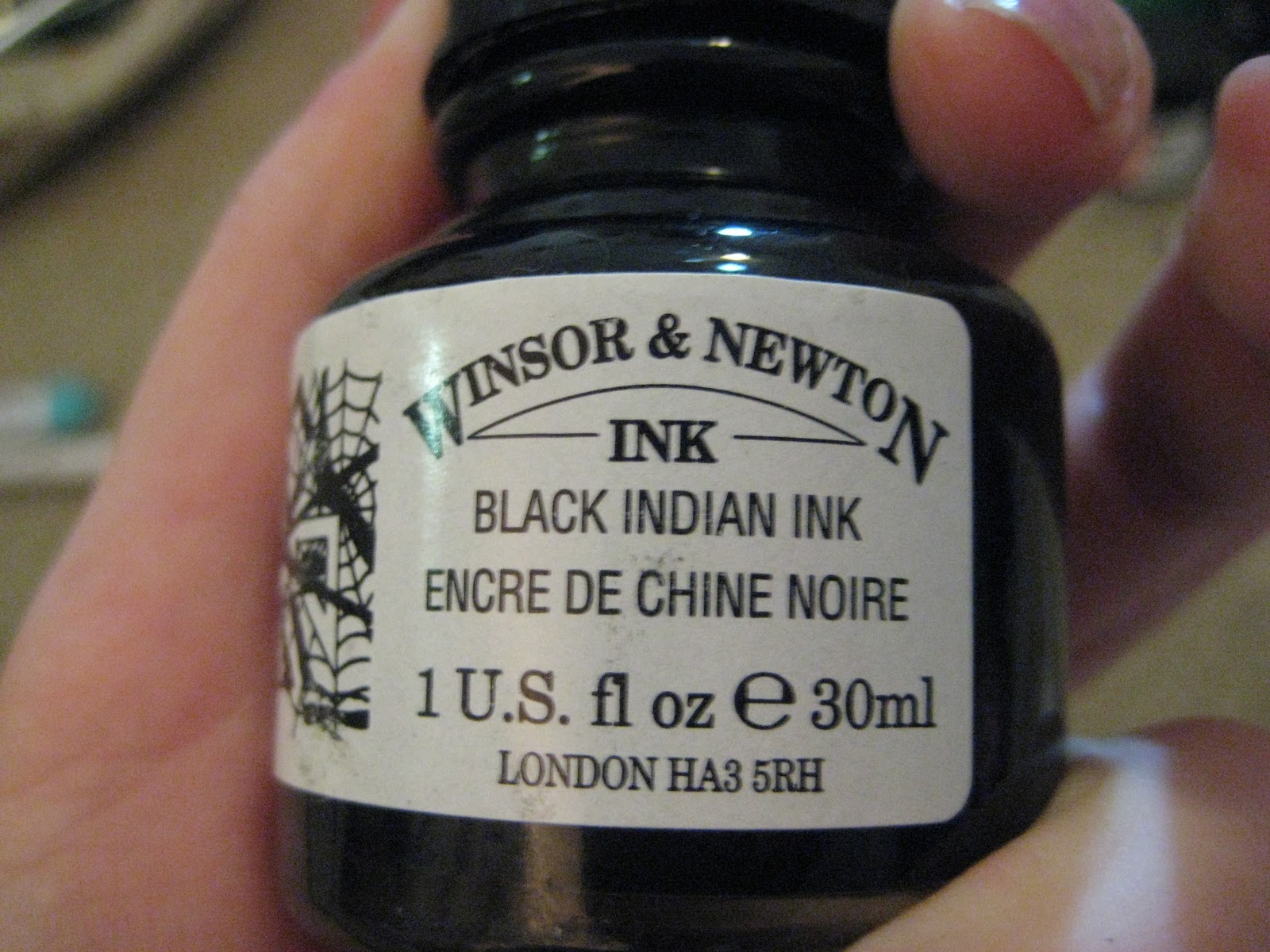Winsor & Newton Drawing Ink - 30 ml, Black Indian