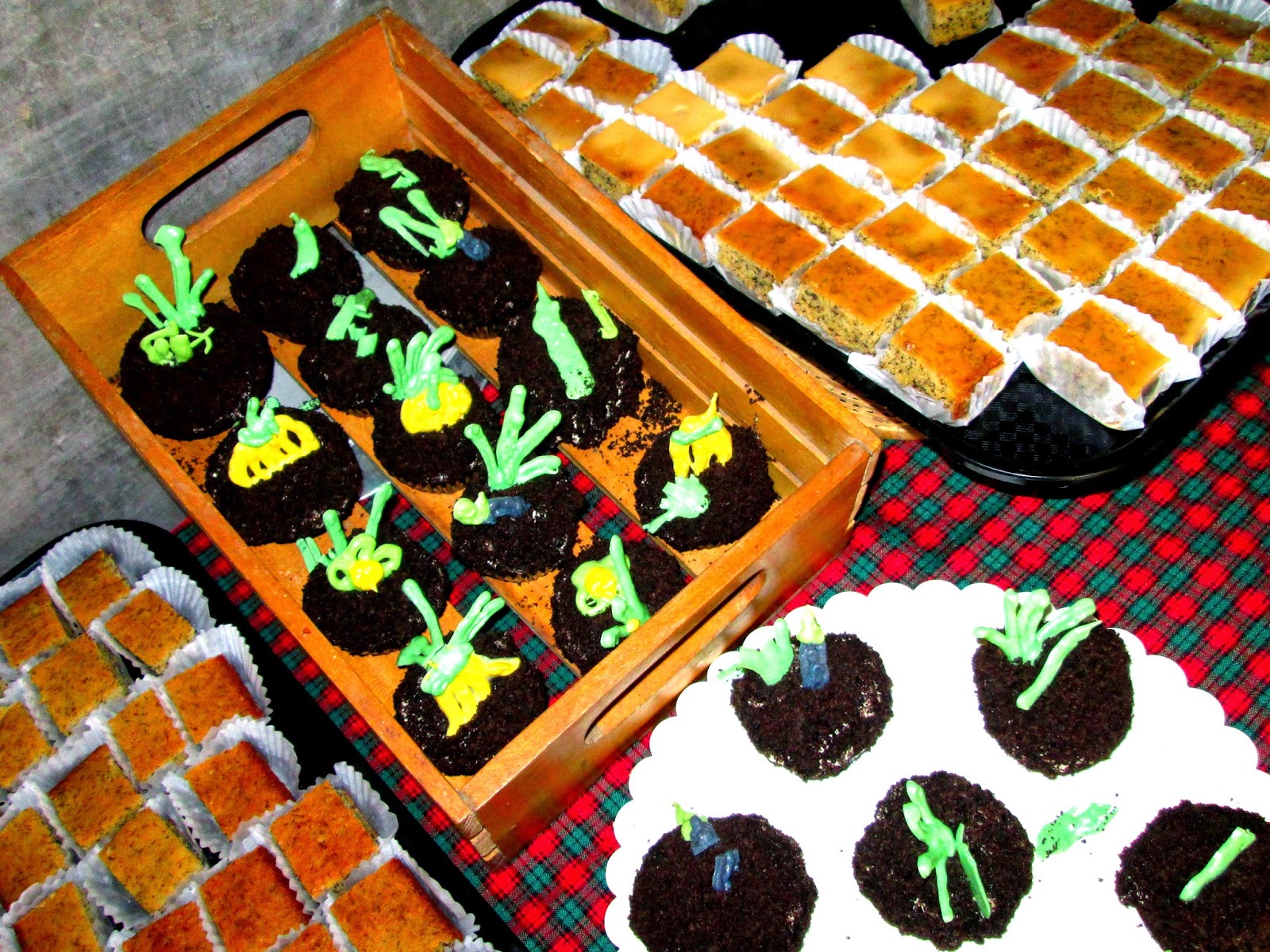 Cupcakes in Wooden Crates for Papa's 57th Birthday!