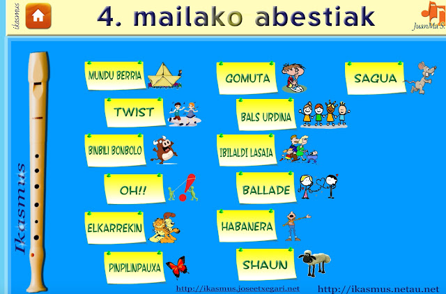  4. mailako abestiak (txirula) ((ikasmus)