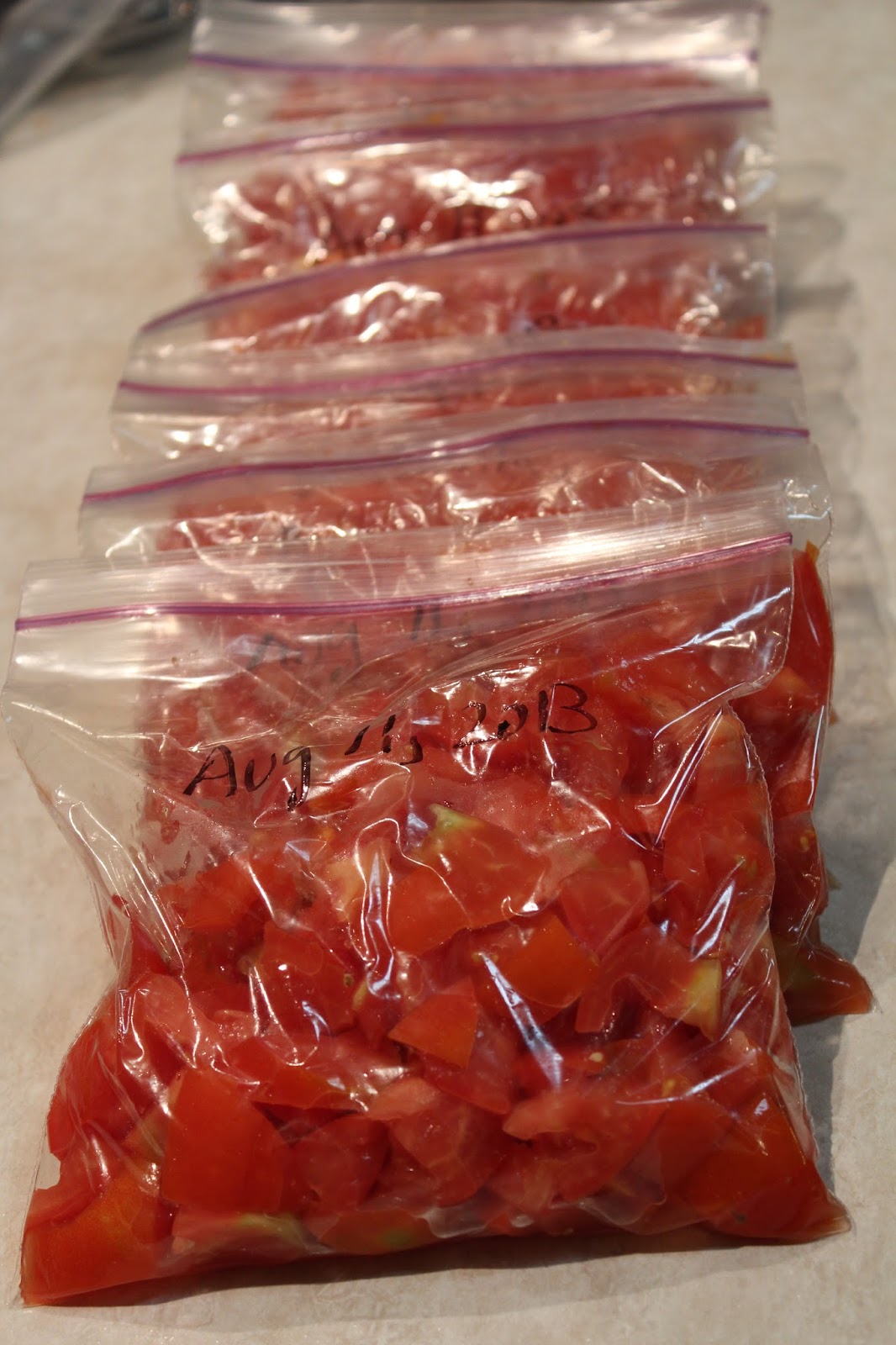 Preety's Kitchen How To Freeze Fresh Cut/Sliced/Diced Tomatoes