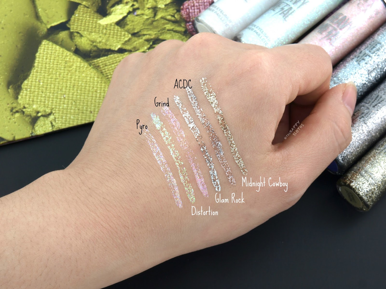 Urban Decay Heavy Metal Glitter Eyeliner: Review and Swatches | The Happy and Skincare Blog with Reviews Swatches