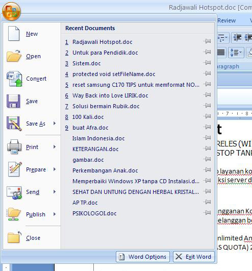 Untuk Membuat Dokumen Baru Dapat Dilakukan Dengan Mengklik Ikon Dokumen Pilihan