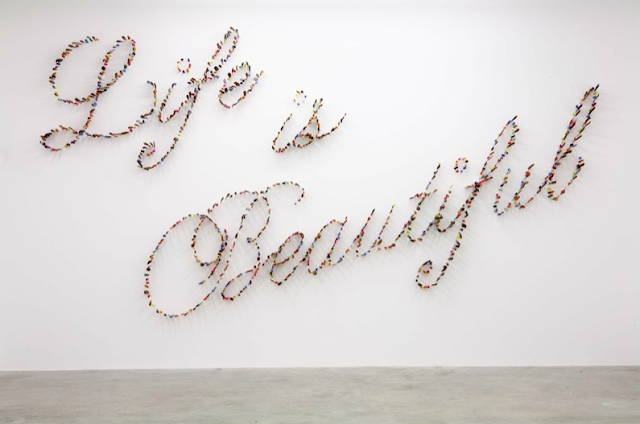 Life is Beautiful, is an installation by Iranian artist Farhad Moshiri