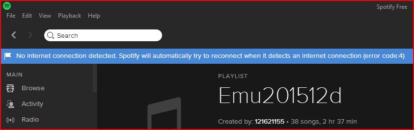 spotify internet