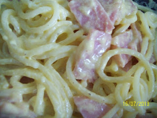 SPAGHETE CU SUNCA SI SOS DE SMANTANA