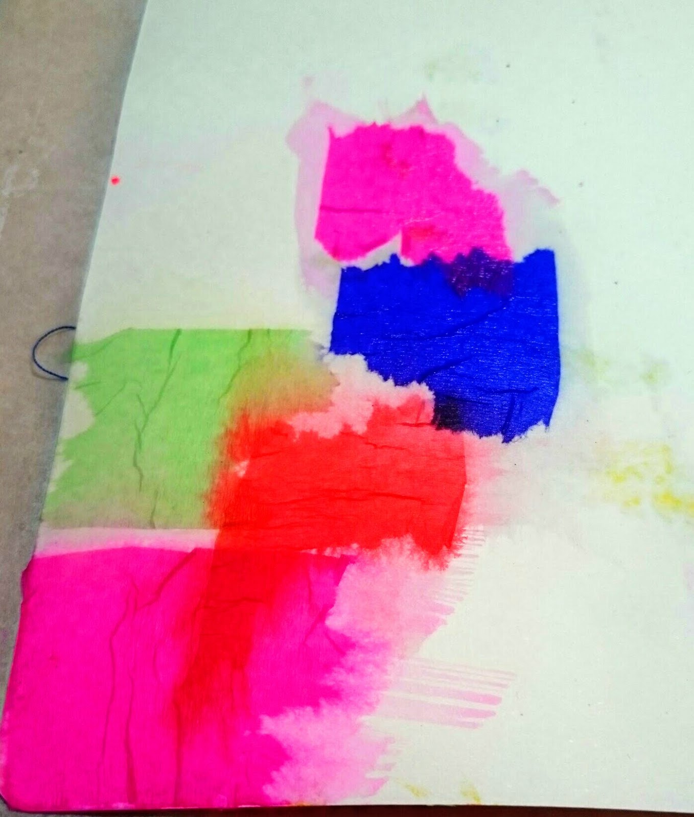 Stamps and Stencils Bleeding Tissue Paper technique